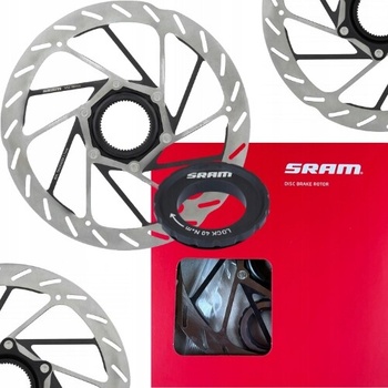 Sram HS2 Centerlock 180 mm stříbrná