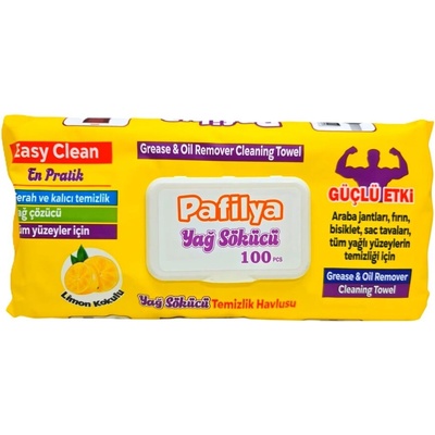 Pafilia обезмасляващи мокри кърпи с лимон 100бр (8681771623791)