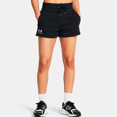 Поларени къси панталони Under armour Icon Fleece shorts - Black (Black / White)