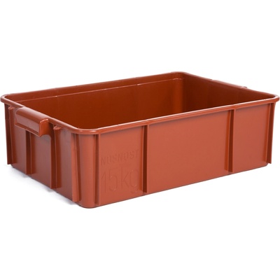 PK Group Plastová bedňa na mäso T25 600x400x170 mm hnědá 15 kg