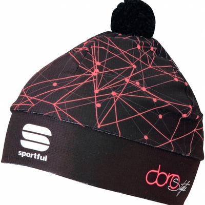 Sportful Doro čiapka čierna fluo koralová