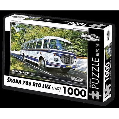 Retro cars - Puzzle BUS No. 16 Škoda 706 RTO LUX (1967) - 1000 - 1 000 piese