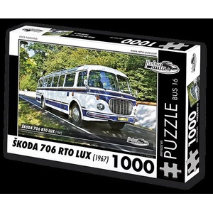 Retro cars - Puzzle BUS No. 16 Škoda 706 RTO LUX (1967) - 1000 - 1 000 piese