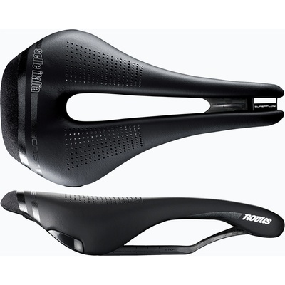 Selle Italia Седло за велосипед Selle Italia Novus Boost Kit Carbonio Superflow L Ti 316 Rail Fibra-Tek черно SIT-080A802ICA001