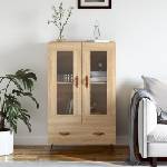 vidaXL Висок шкаф, сонома дъб, 69, 5x31x115 см, инженерно дърво (828271)