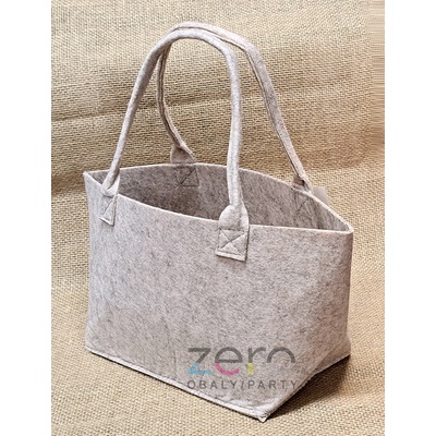 Taška filcová dárková 34x15 cm - šedá