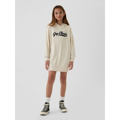 Gap Jpn Logo Hood dievčenské šaty béžová