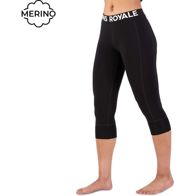 Mons royale cascade merino flex 200 dámské 3/4 legíny čierna