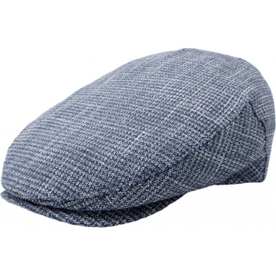 Letní bekovka z bavlny modro šedý vzor Carlsbad Hat