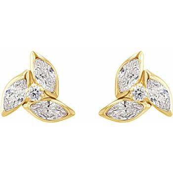 Eppi Zlaté náušnice so zirkónmi Wanda E46059