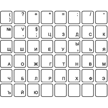 Spree Букви за клавиатура кирилица, лепящи (3800884191903)