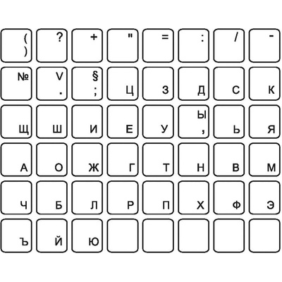 Spree Букви за клавиатура кирилица, лепящи (3800884191903)