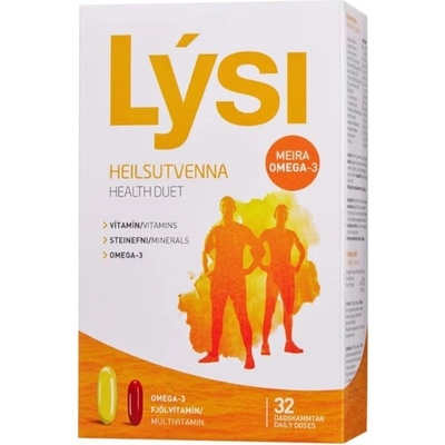 Lysi Health Duet Omega-3 & Multivitamin, 2 х 32 капсули, Lysi (531699 LYSI)