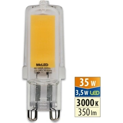 McLED LED žárovka G9 4W 40W teplá bílá 3000K – Hledejceny.cz