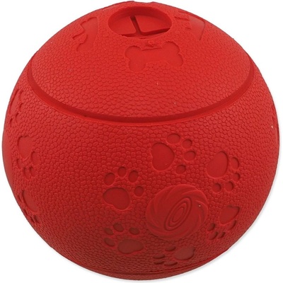 Dog Fantasy Hračka loptička na maškrty červená 6 cm