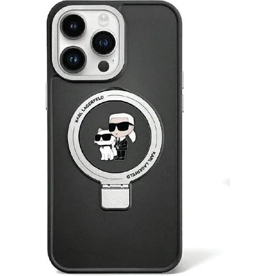 KARL LAGERFELD Кейс Karl Lagerfeld KLHMP13LHMRSKCK за iPhone 13 Pro 6.1", черен / черен, твърд, Ring Stand Karl&Choupette MagSafe (3666339169053)