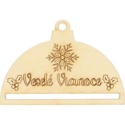 Natana vianočná makramé dekorácia 8x5mm