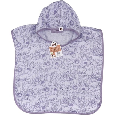 Bambusové mušelínové pončo XKKO BMB Safari Lavender Aura