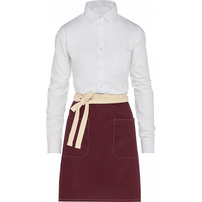 SG Accessories Bistro Ex JASSZ Bistro Kontrastní Bistro zástěra Santorini s předními kapsami Červená vínová