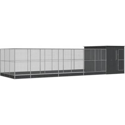VidaXl Voliera 911 x 303 x 216 cm šedá