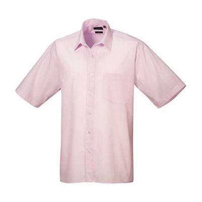 Premier Workwear pánska košeľa s krátkym rukávom PR202 pink