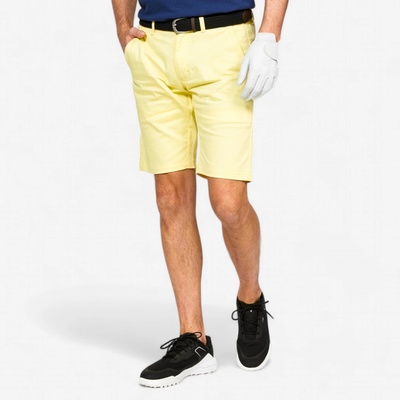 Inesis pánske golfové chino šortky MW500 pastelovo žlté