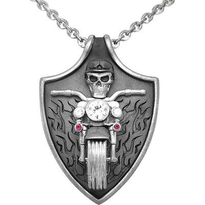 Zancan Stříbrný Přívěsek s Bílými Safíry a Červenými Spinely Vendetta EXC530 6030019