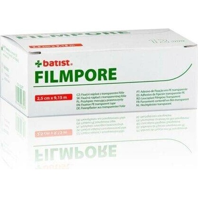 Filmpore Fixačná náplasť z póreznej fólie 1,25 cm x 9. 15 m
