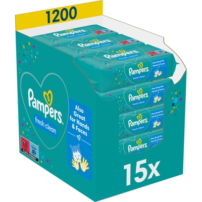 Pampers Fresh Clean мокри кърпички 1200бр (81753752)