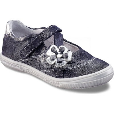 Richter kožené balerínky 3011.732.7201 modrostříbrná