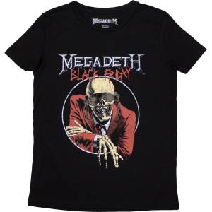 Megadeth Black Friday (Back Print) Black S Дамски Риза (MEGATS32LB01)