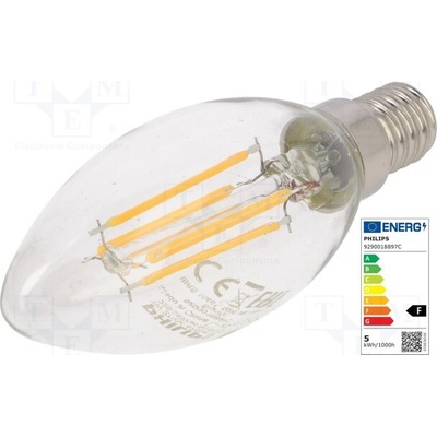 Philips 8718699763077 žárovka LED teple bílá E14 230VAC 470lm P 4,3W 2700K