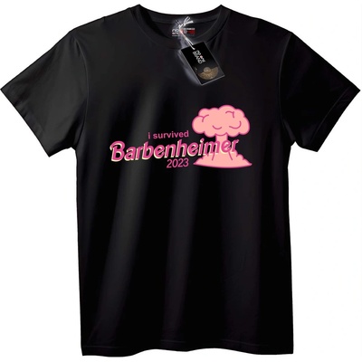 NOONEBRAND Тениска Оцелял от Barbenheimer 2023 - 5XL, Black