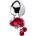 Passion labs Метално дилдо Butt Plug с топчета "POSTER HEART RED" 7 см. Размер-S