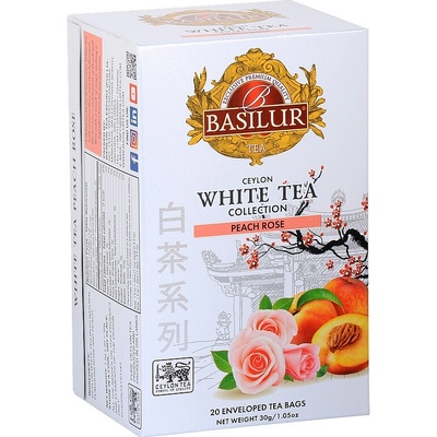 Basilur White Tea Peach Rose 20 x 1,5 g