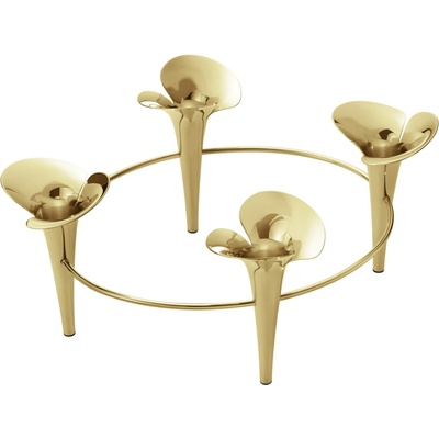 Nerezový svietnik Bloom, zlatý - Georg Jensen