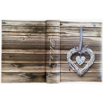 Fotoalbum, Srdce na dřevě- HEART- 300 fotek, karton - 66172