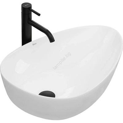 Rea REA-U8536 - Мивка за плот GRETA 39x56 см керамика/бял гланц (RE0059)