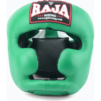 Raja boxing каска от естествена кожа зелена