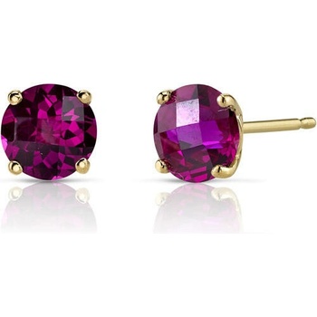 Eppi Zlaté náušnice s okrúhlymi rubínmi Frey E34085