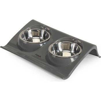 Camon Double bowl - Двойна купа за храна и вода за кучета и котки, 29x18x6 см. - 2 х 150 мл