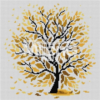 Milena Style Хармония в жълто - гоблен със схема конци Ariadna 1: 1