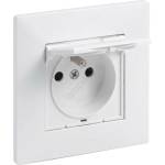 Legrand - Външна домашна розетка 250V/16A с рамка NILOE STEP, бяла (LR0083A)