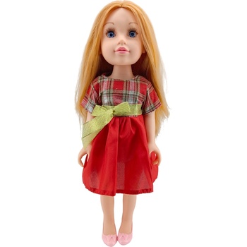 Moni Кукла Moni Toys - Darling Doll, с червена рокля и рижава коса, 46 cm (111827)