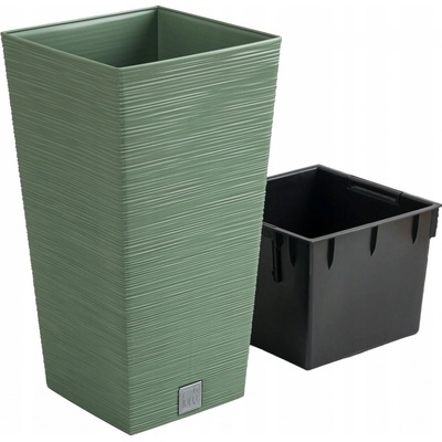 Prosperplast Květináč 29,5 x 29,5 x 55 cm plast zelený