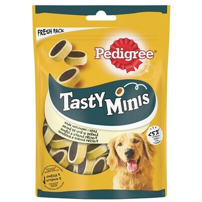 PEDIGREE Tasty Minis Pamlsky so syrovou a hovädzou príchuťou 140 g