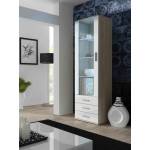 Cama meble Витрина Cama SOHO S1 дъб сонома/бял гланц (SOHOWITS1 DS/BI)