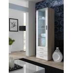 Cama meble Витрина Cama SOHO S1 дъб сонома/бял гланц (SOHOWITS1 DS/BI)
