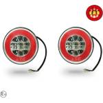  Комплект led Свето Стопове с , Кръгли, Тип Хамбургер 12v-24v, e4, Ø14 см