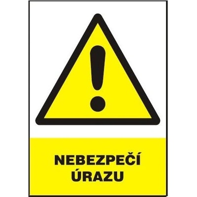 Nebezpečí úrazu 210x297mm - plast